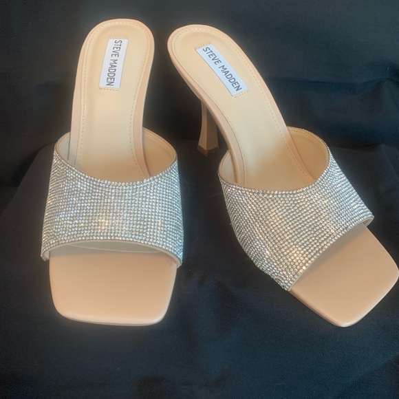 Steve Madden Shoes - NWT Steve Madden, Syl Heeled Rhinestone Sandal